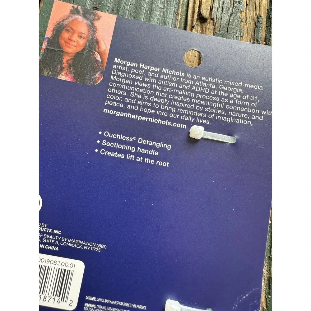 Morgan Harper Nichols x Goody Pick Comb Teal Purple Detangle It 18714 NEW